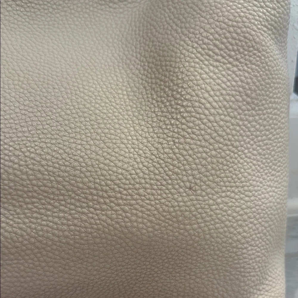 Prada Beige Leather Tote with Gold Accents, and long handle strap - Picture 7 of 16